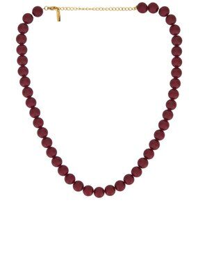 Casa Clara Lou Beaded Necklace in Cherry red bead choker
